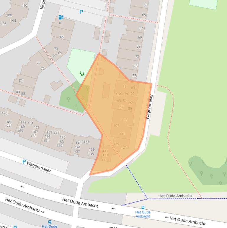 Kaart van postcodegebied 2401GC.