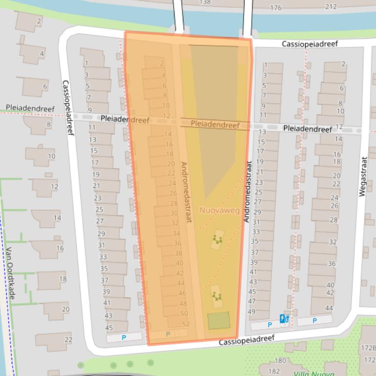 Kaart van postcodegebied 2401HB.