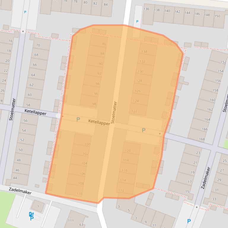 Kaart van postcodegebied 2401HE.