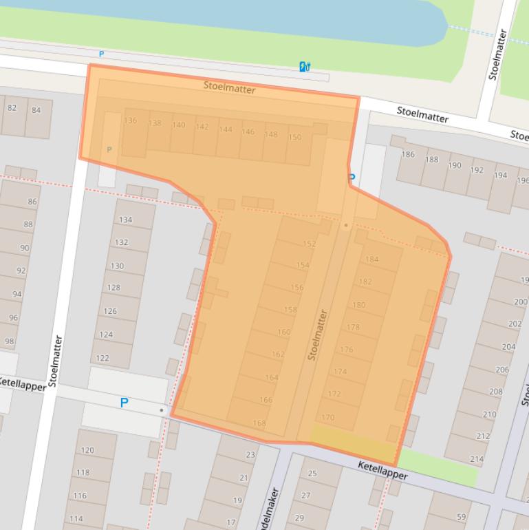 Kaart van postcodegebied 2401HG.