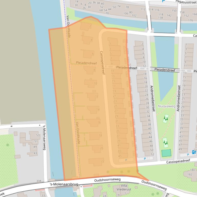 Kaart van postcodegebied 2401HK.