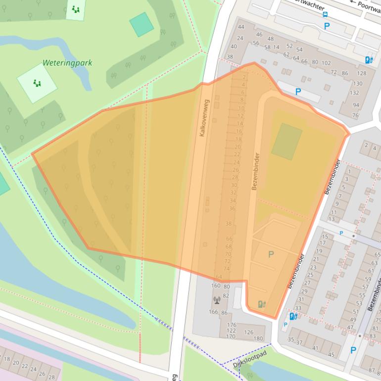 Kaart van postcodegebied 2401HM.