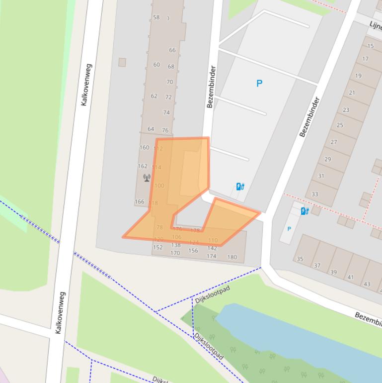 Kaart van postcodegebied 2401HN.