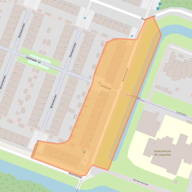 Kaart van postcodegebied 2401HR.