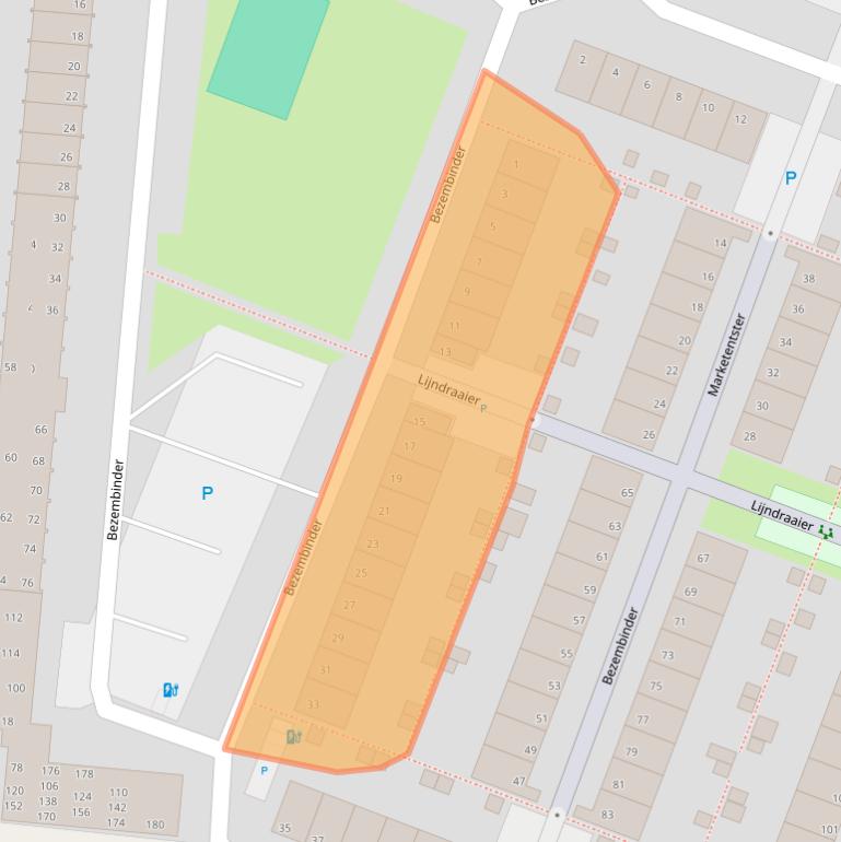 Kaart van postcodegebied 2401HV.