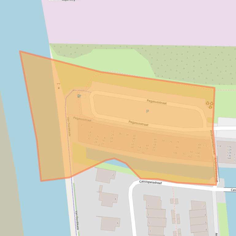 Kaart van postcodegebied 2401HW.