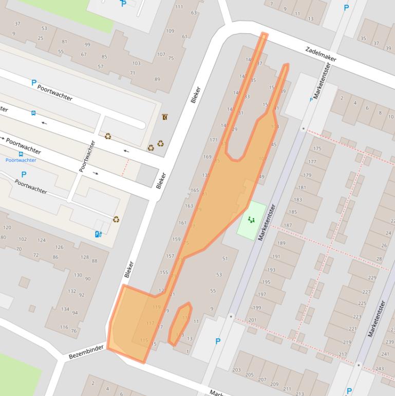 Kaart van postcodegebied 2401JD.