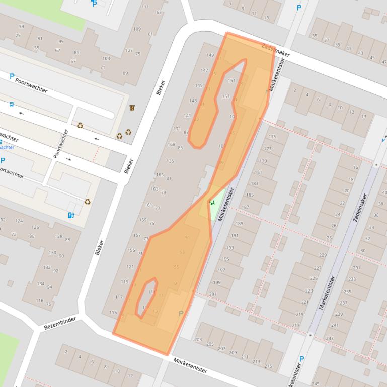 Kaart van postcodegebied 2401JE.