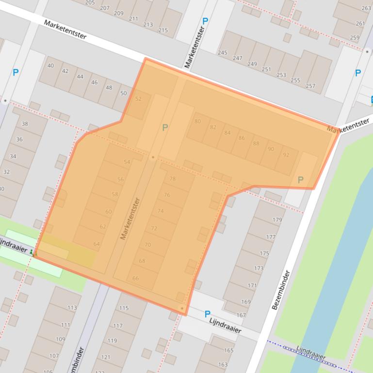 Kaart van postcodegebied 2401JH.