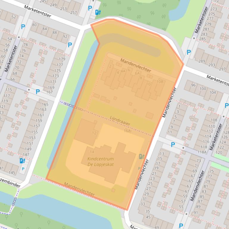 Kaart van postcodegebied 2401JJ.