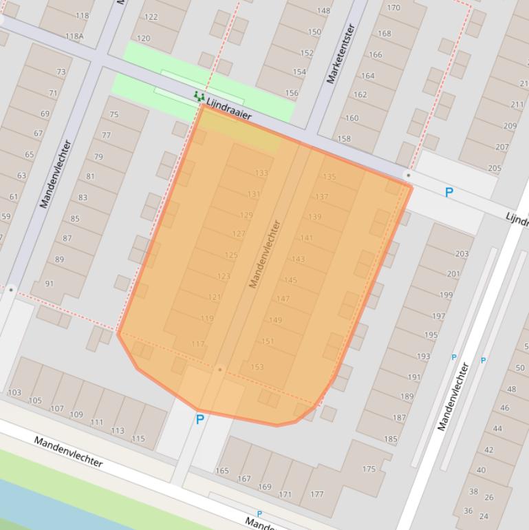 Kaart van postcodegebied 2401JM.