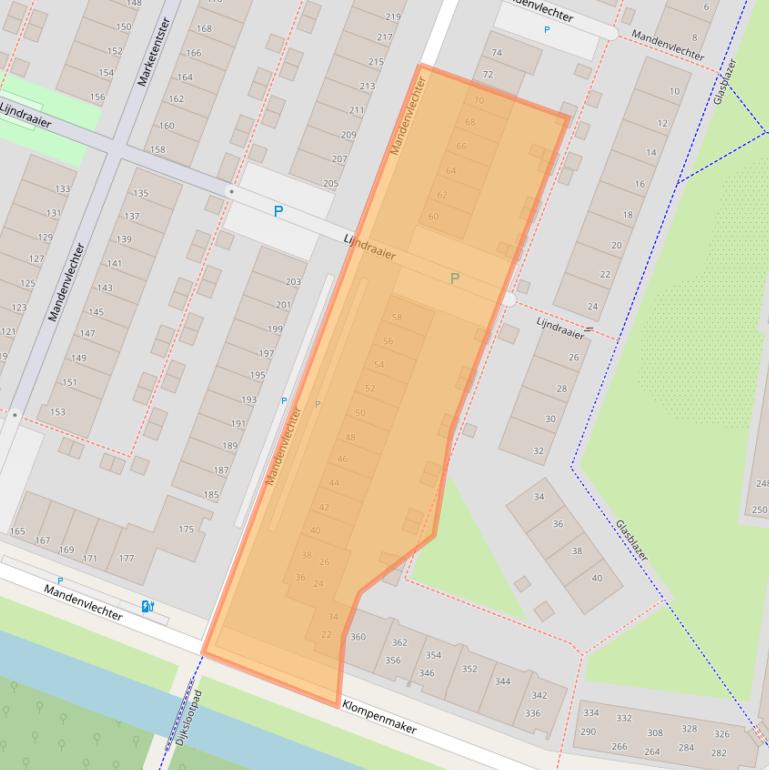 Kaart van postcodegebied 2401JR.