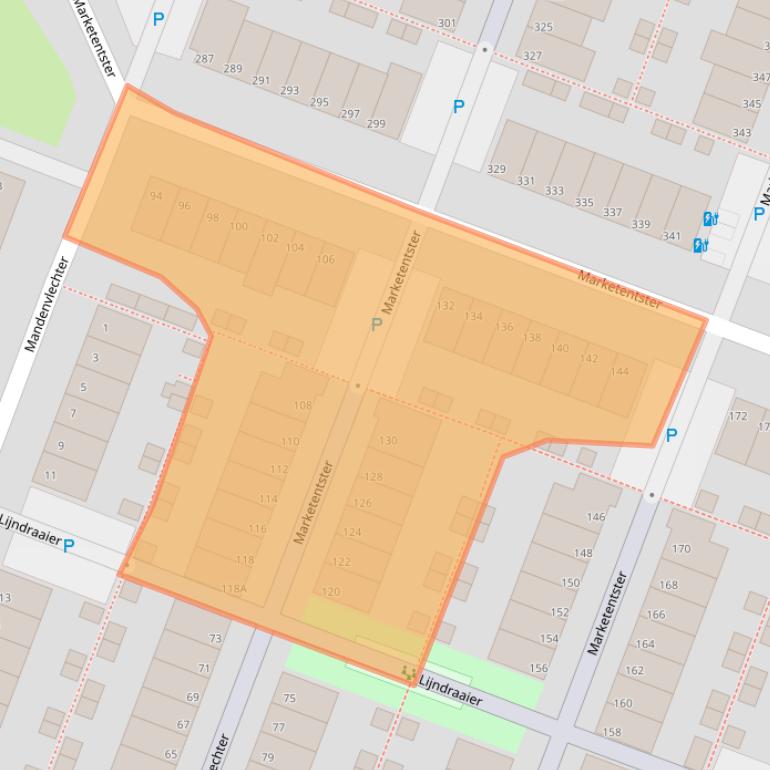 Kaart van postcodegebied 2401JT.