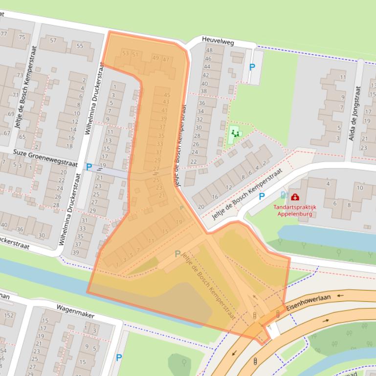 Kaart van postcodegebied 2401KB.