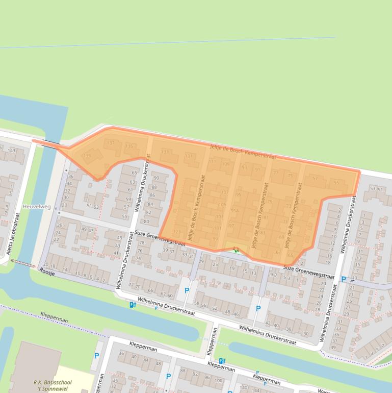 Kaart van postcodegebied 2401KC.