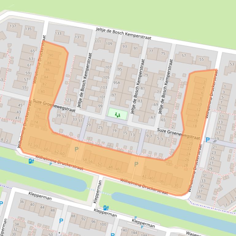 Kaart van postcodegebied 2401KG.