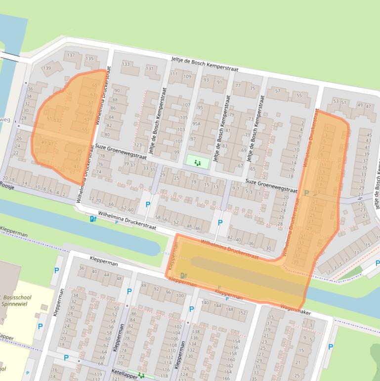 Kaart van postcodegebied 2401KH.