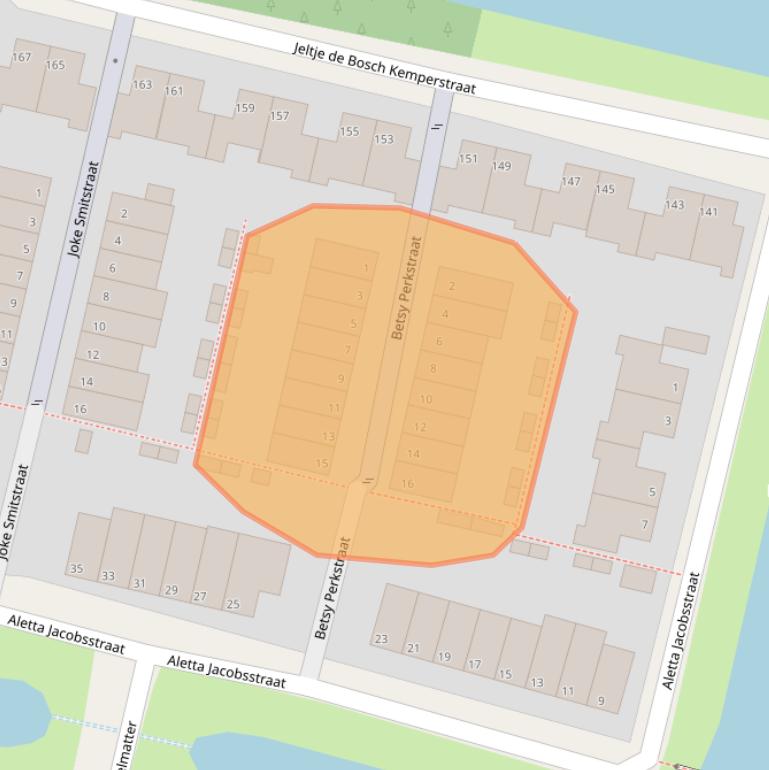 Kaart van postcodegebied 2401KP.