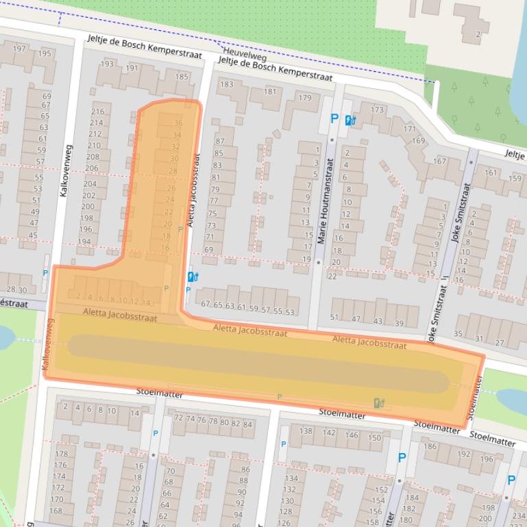Kaart van postcodegebied 2401KR.