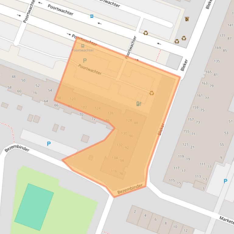 Kaart van postcodegebied 2401KW.