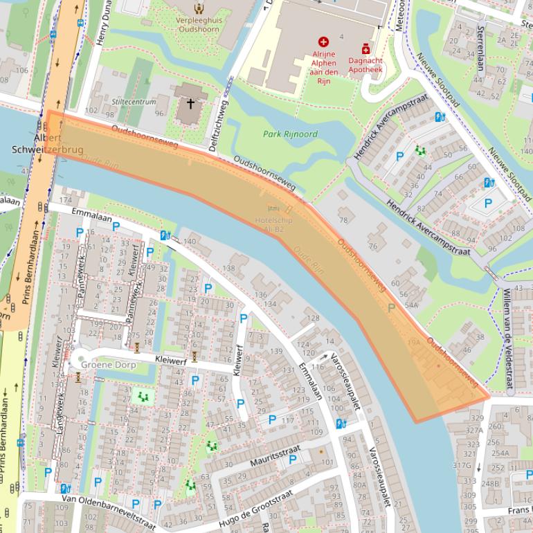 Kaart van postcodegebied 2401LA.