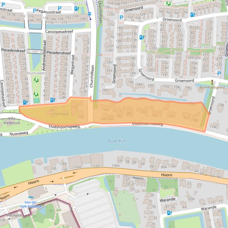 Kaart van postcodegebied 2401LD.