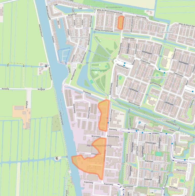 Kaart van postcodegebied 2401LJ.