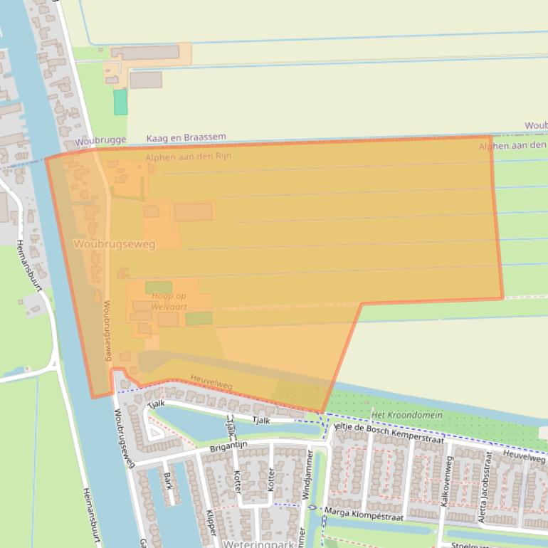Kaart van postcodegebied 2401LT.