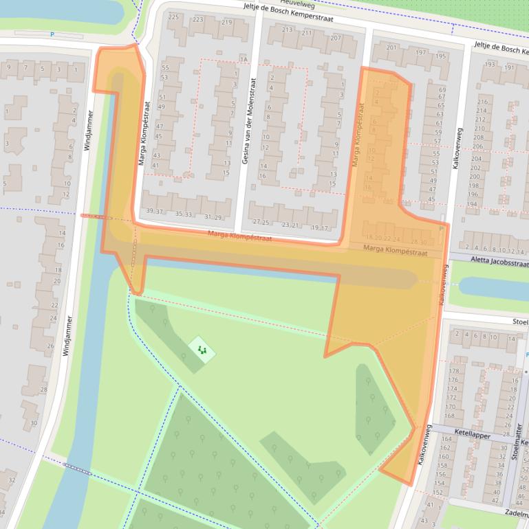 Kaart van postcodegebied 2401ME.