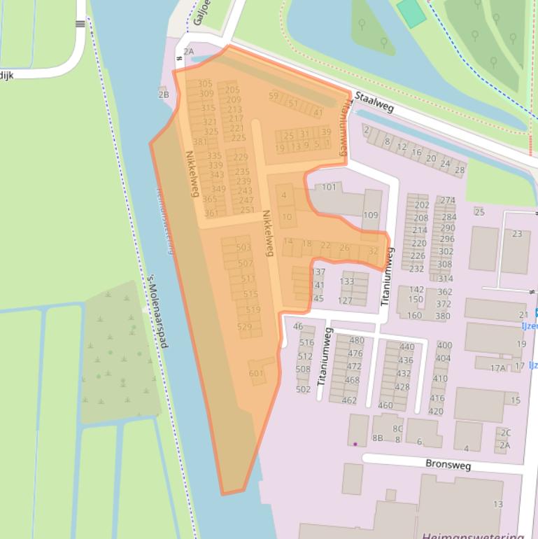 Kaart van postcodegebied 2401MM.
