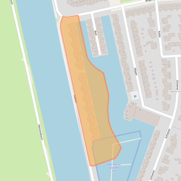 Kaart van postcodegebied 2401NB.