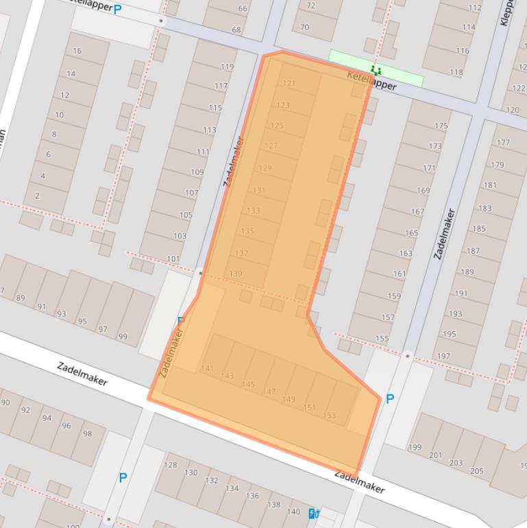 Kaart van postcodegebied 2401PD.