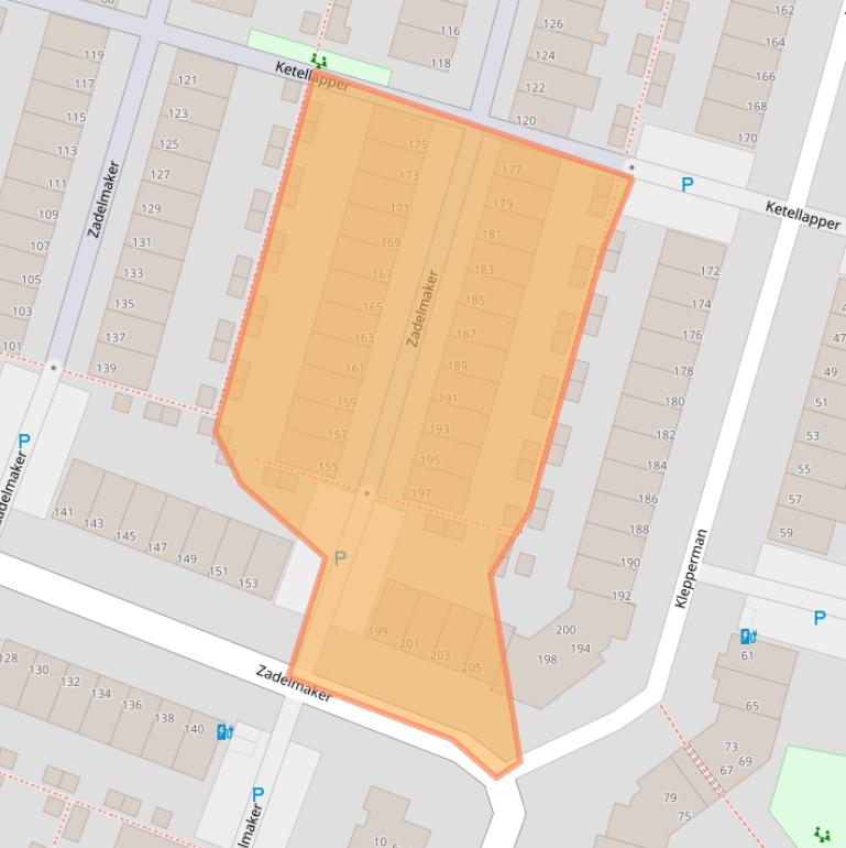 Kaart van postcodegebied 2401PE.