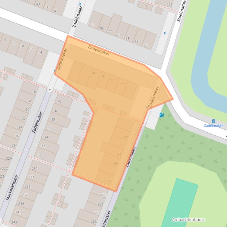 Kaart van postcodegebied 2401PH.