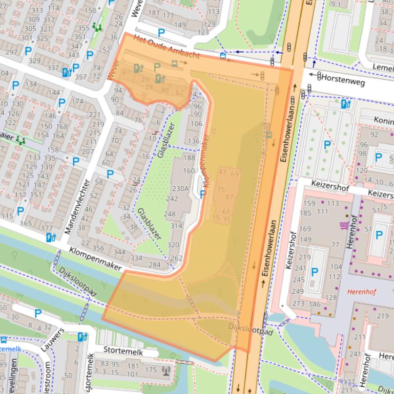 Kaart van postcodegebied 2401PN.