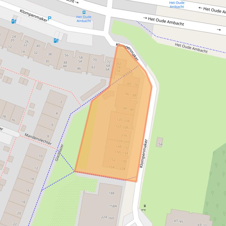 Kaart van postcodegebied 2401PP.