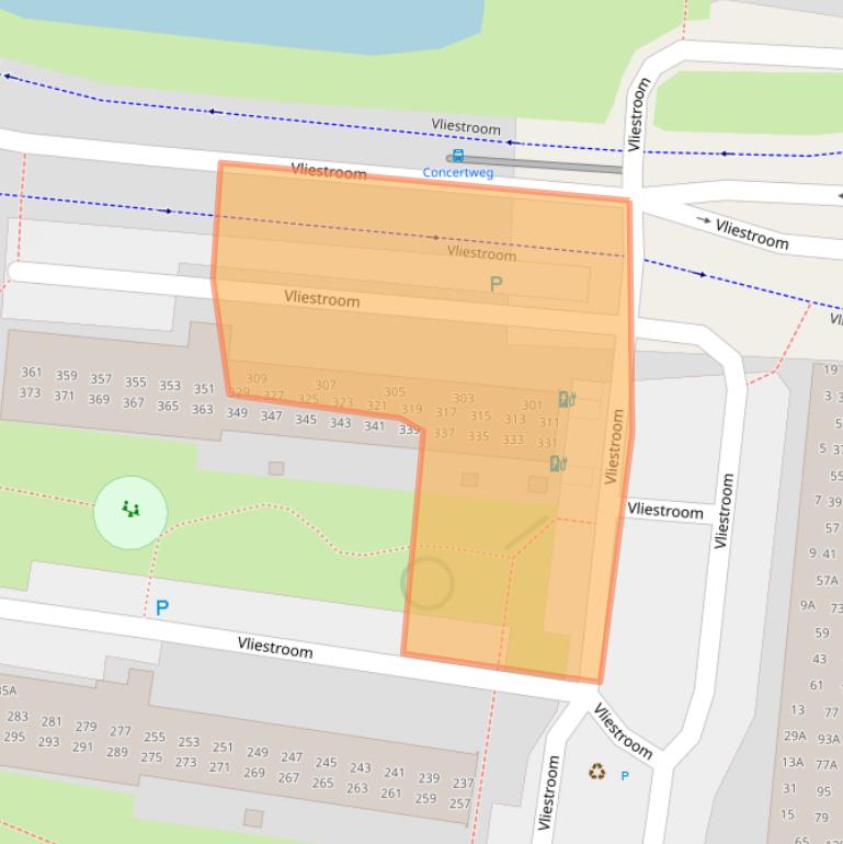 Kaart van postcodegebied 2401VJ.