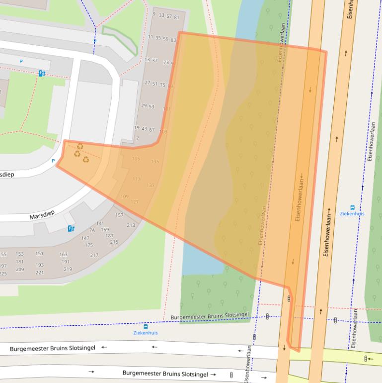 Kaart van postcodegebied 2401XC.