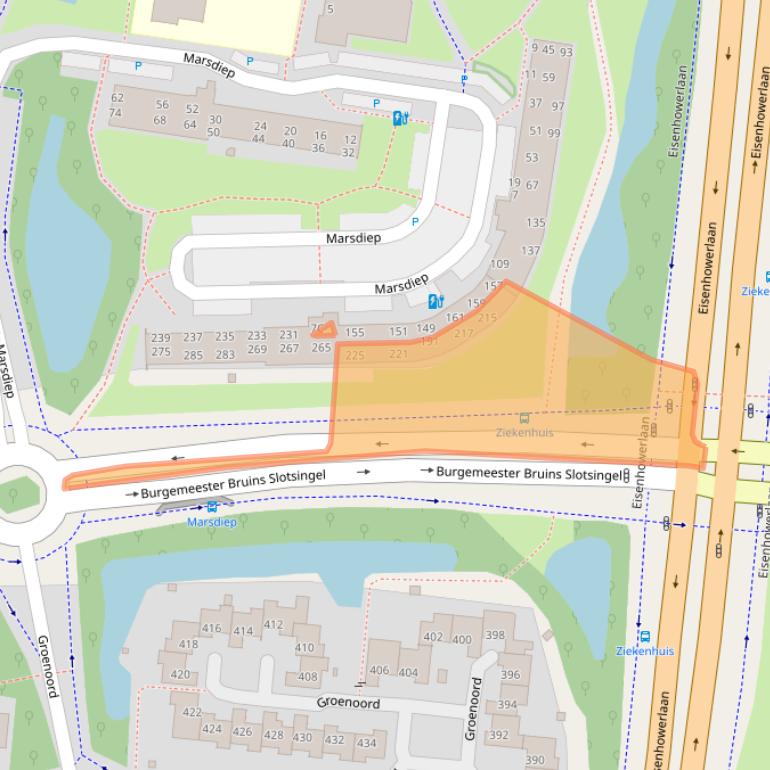 Kaart van postcodegebied 2401XE.
