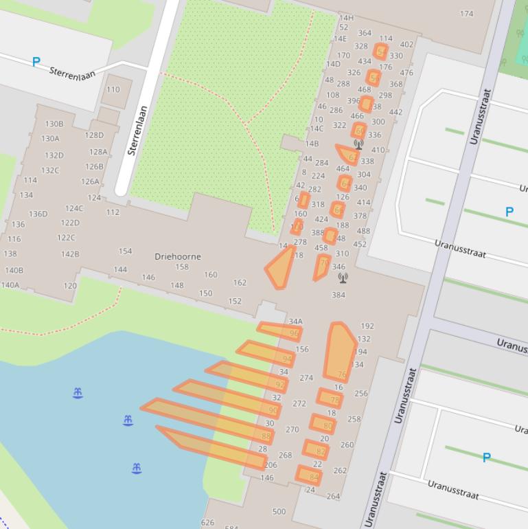 Kaart van postcodegebied 2402AH.