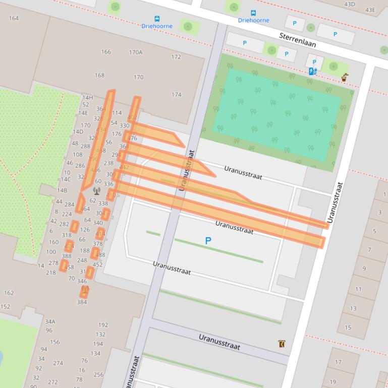 Kaart van postcodegebied 2402AR.