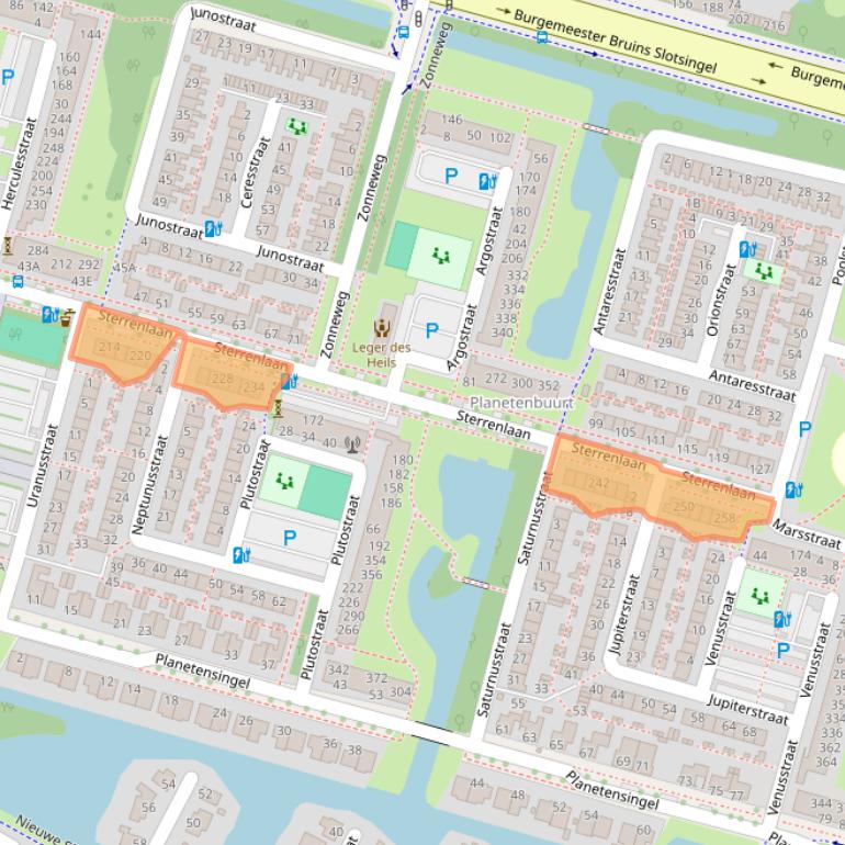 Kaart van postcodegebied 2402BD.