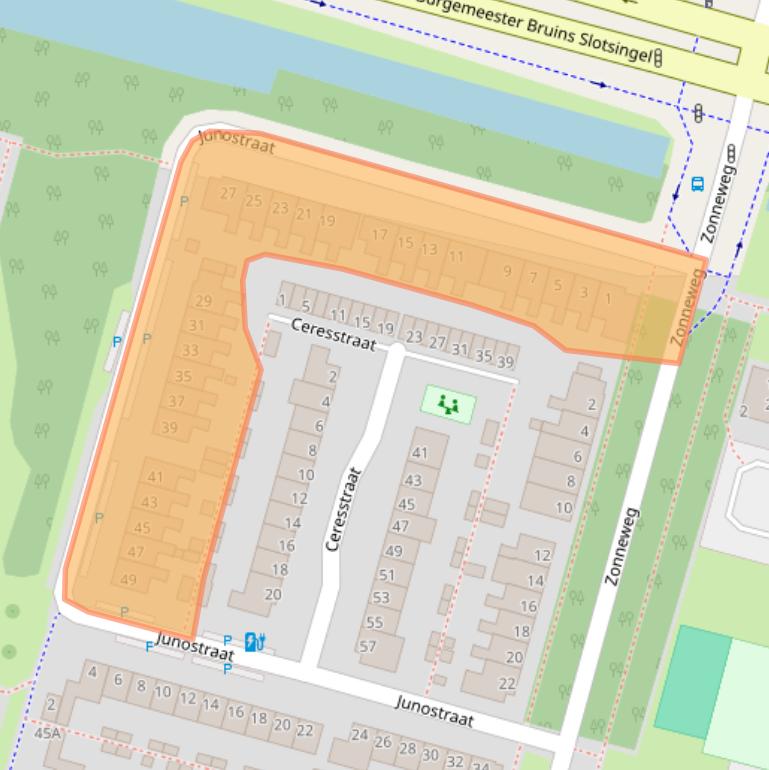 Kaart van postcodegebied 2402BG.