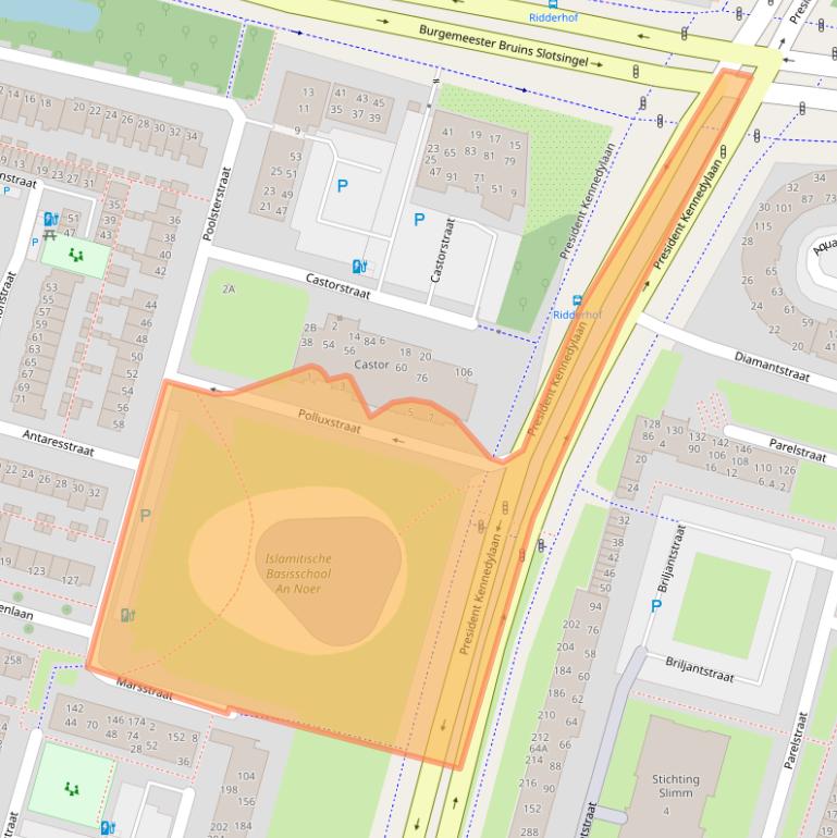Kaart van postcodegebied 2402BT.