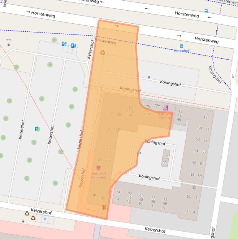 Kaart van postcodegebied 2402CX.