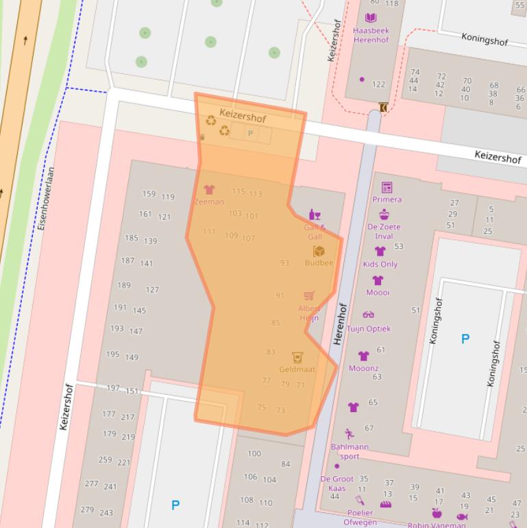 Kaart van postcodegebied 2402DB.