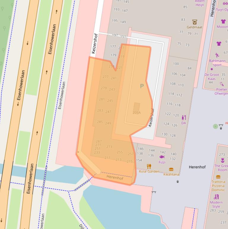 Kaart van postcodegebied 2402DD.