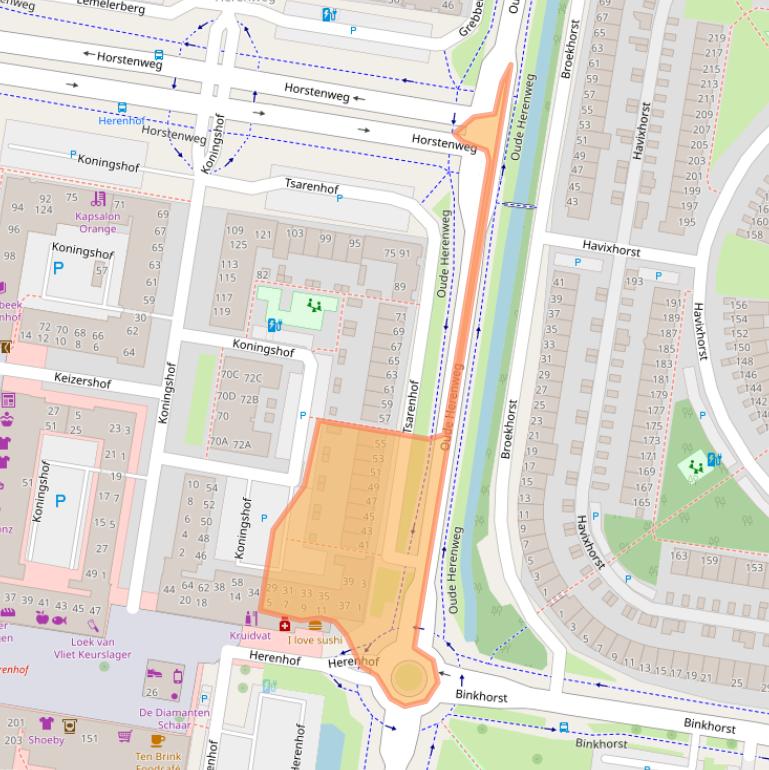 Kaart van postcodegebied 2402DH.