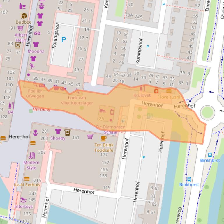 Kaart van postcodegebied 2402DM.