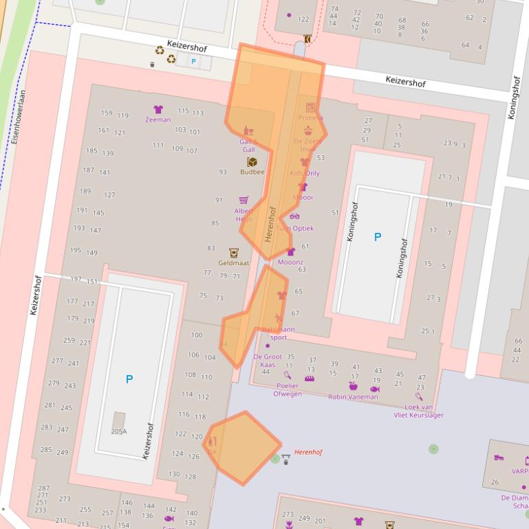 Kaart van postcodegebied 2402DN.